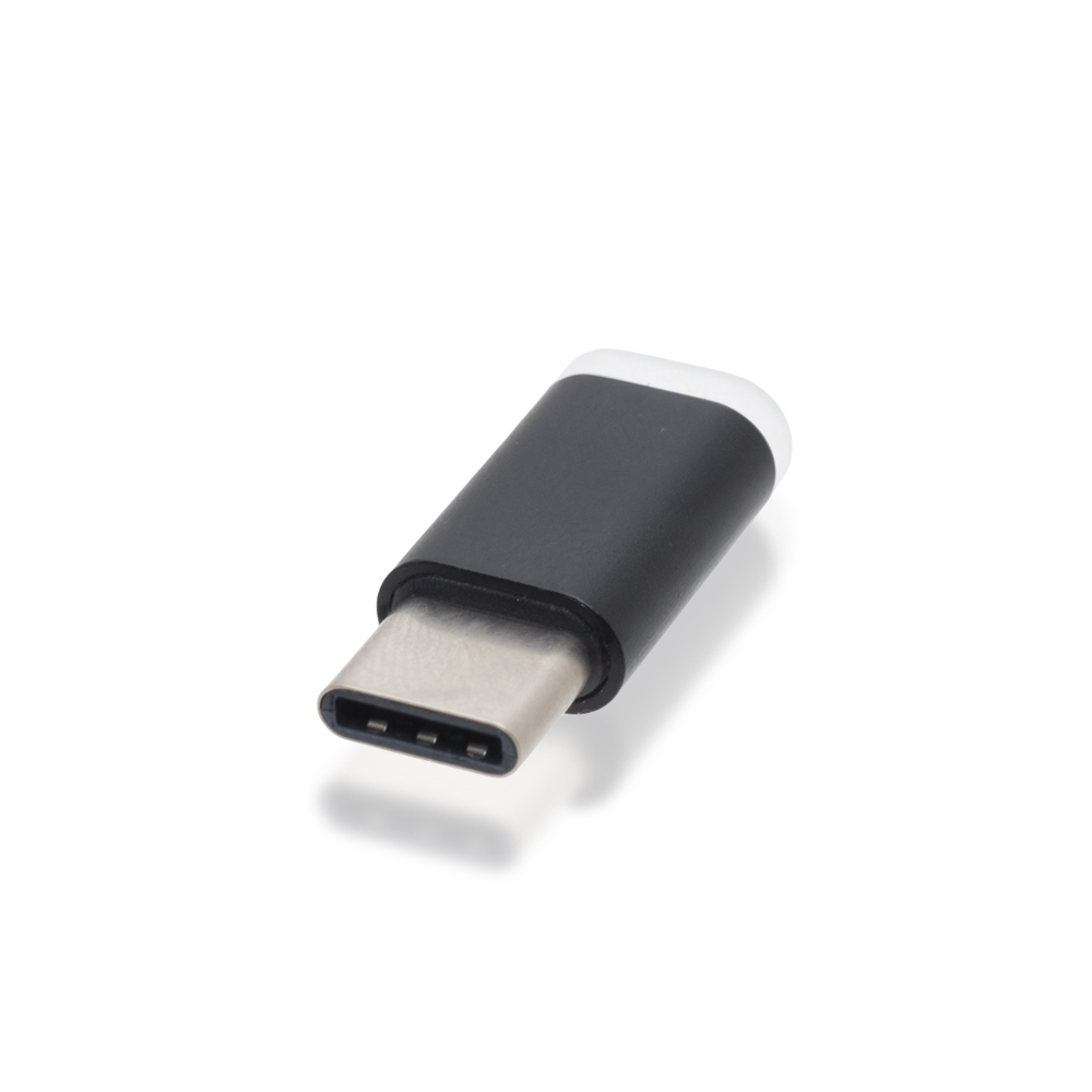 Адаптер-переходник ROSCO Micro-USB to Type-C оптом (арт. ADPT-TYPE-C-MUSB-BLACK)