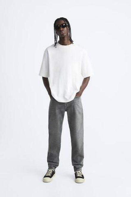 ZARA ДЖИНСЫ SLIM FIT, СЕРЫЙ
