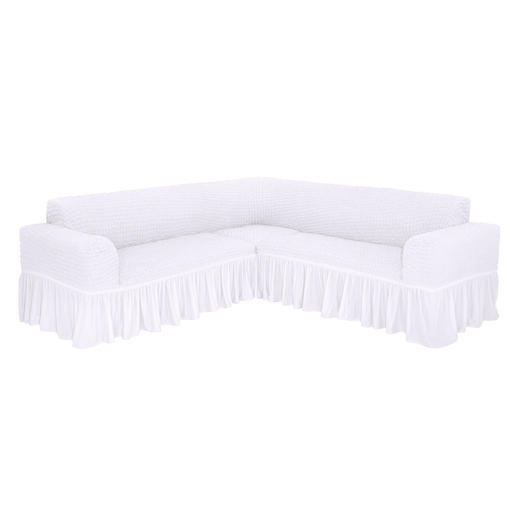 Чехол на угловой диван, цвет Белый