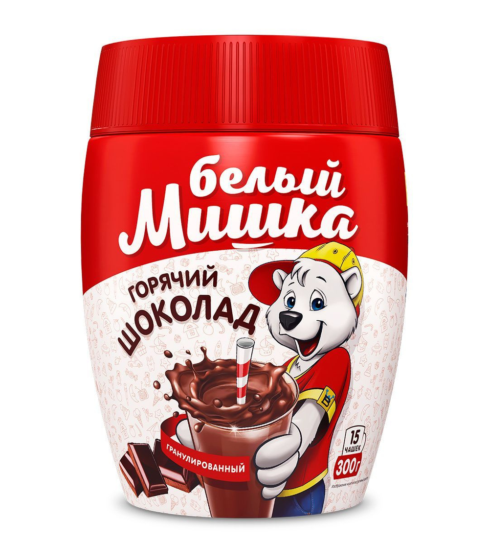 Горячий шоколад Белый Мишка гран.ПЭТ 300гр*12