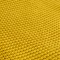 Плед из хлопка жемчужной вязки горчичного цвета Essential, 130х180 см