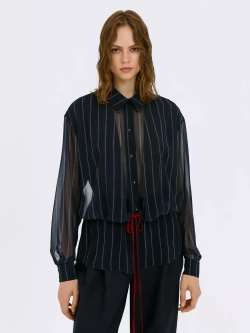 Блуза из шифона в полоску ola ola OLA OLA