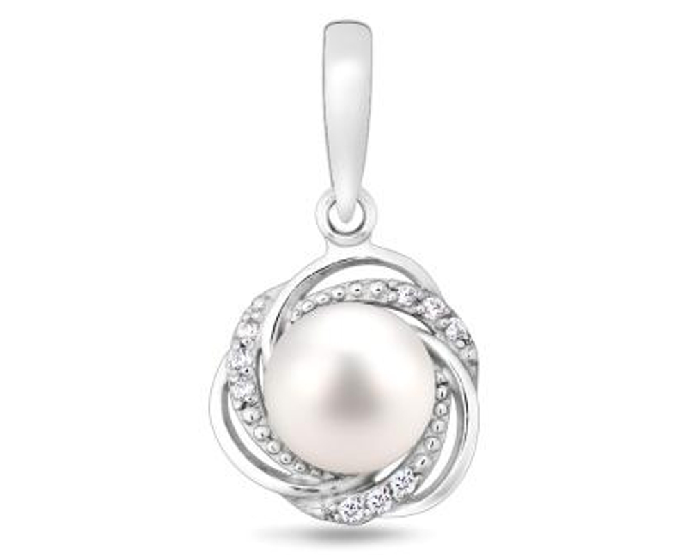 Подвеска из серебра с жемчугом