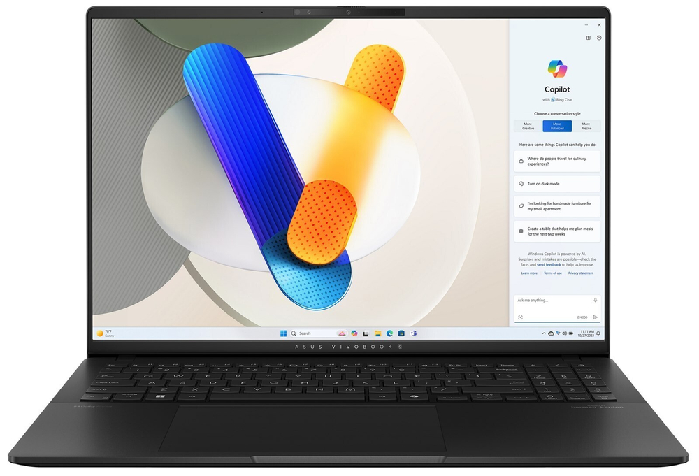 ASUS Vivobook S16: Ultra 9, 120 Гц, 16 ГБ, 1 ТБ SSD
