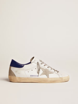 Super Star with suede star and blue heel tab