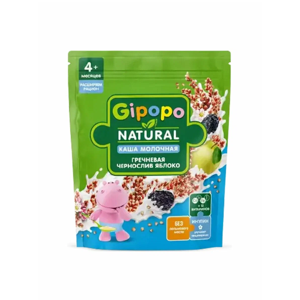 Каша молочная Gipopo Многозерновая Вишня,яблоко 170 гр