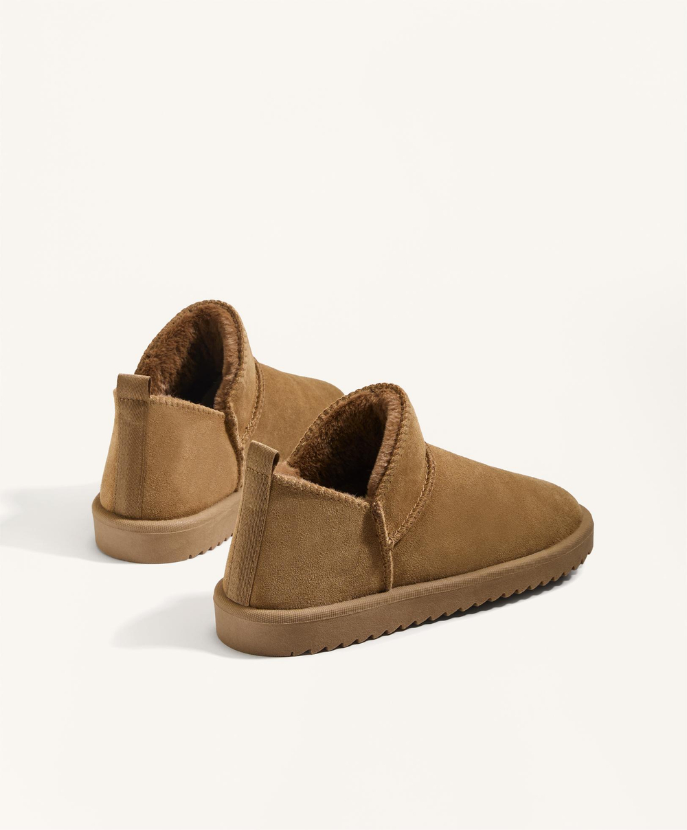 OYSHO Замшевые угги, коричневый