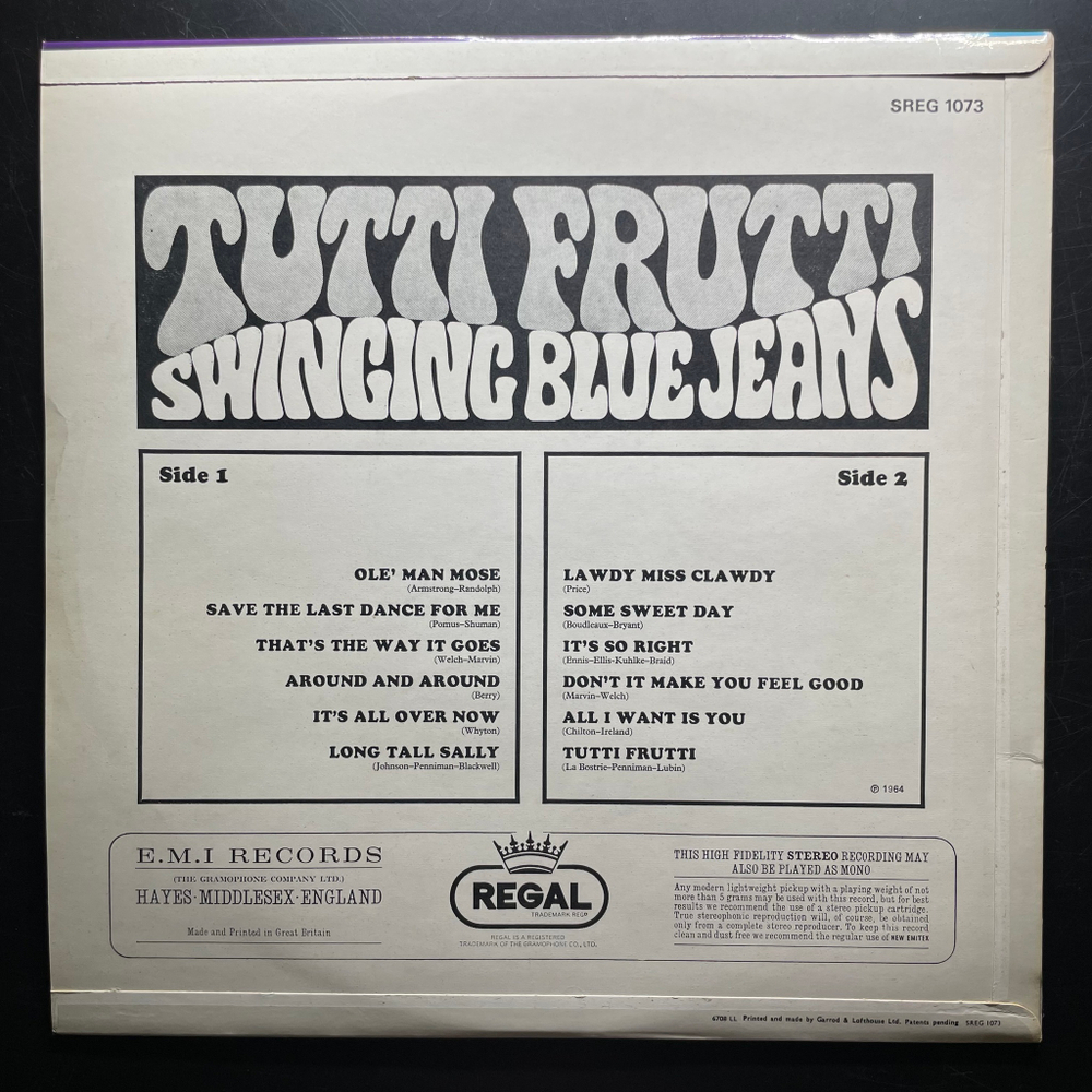 Swinging Blue Jeans ‎– Tutti Frutti (Англия 1967г.)