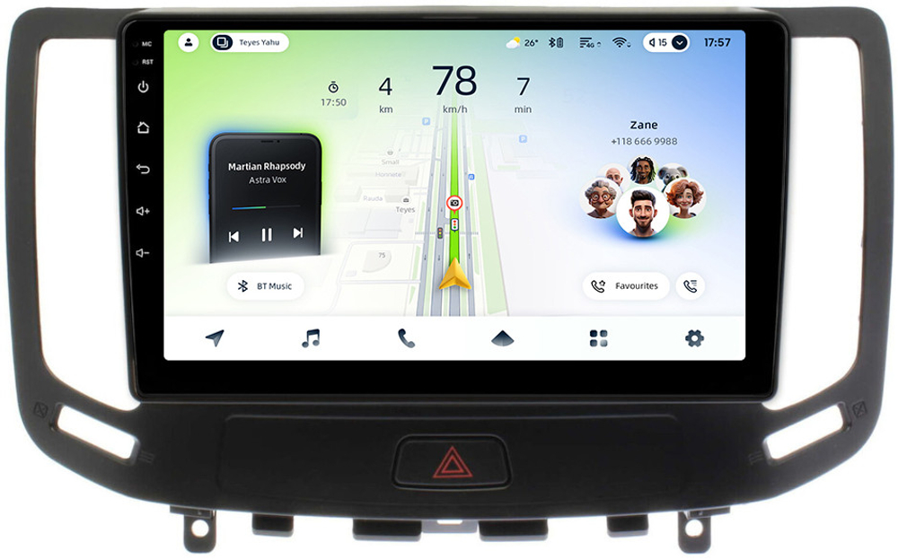 Магнитола для Infiniti G25, G35, G37 2006-2013 - Teyes CC4L монитор 9" IPS на Android 14, Snapdragon 662, CarPlay, 4G SIM-слот