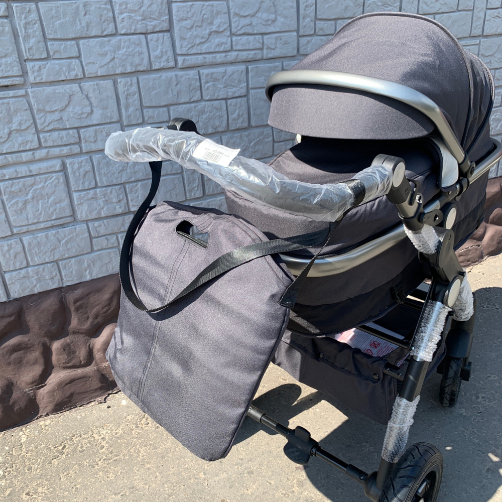 Коляска-трансформер 3в1 Luxmom 600G черный текстиль