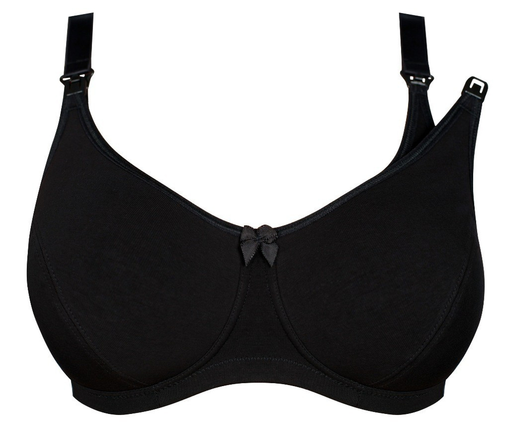 Бюстгальтер послеродовый для кормления "Mamaline" из 92% хлопка, цвета белый и черный, размеры 90F,95B, 95C, 95D,95E, 100B, 100D, 100F