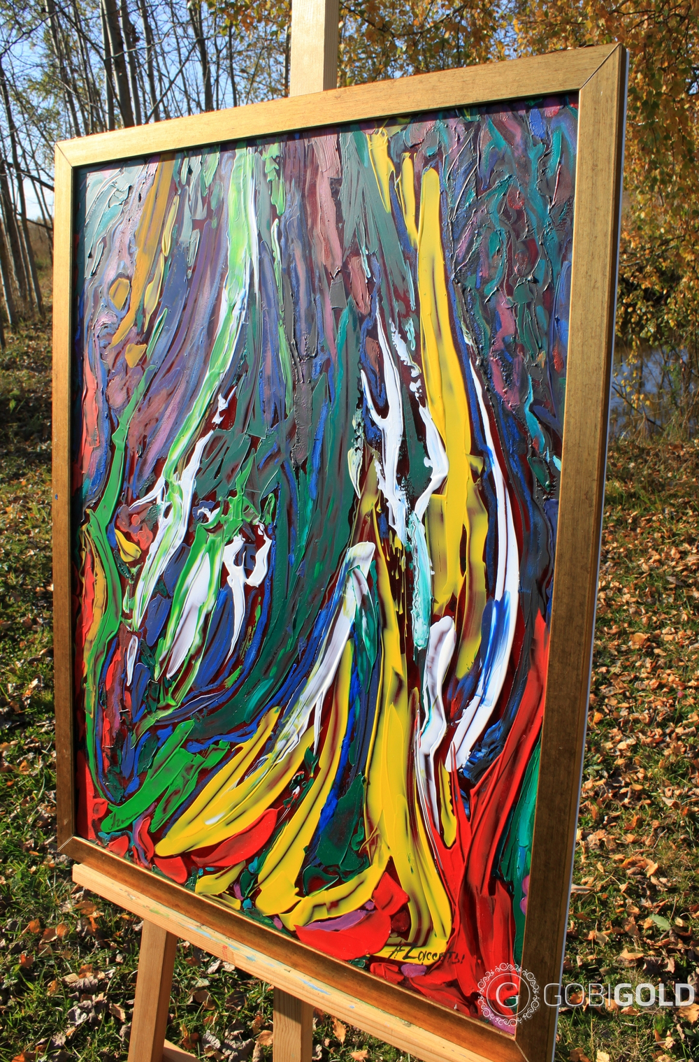 Картина ручной работы "НАДЕЖДА" (абстракция) - 2-х сторонняя