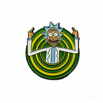 Значок металлический на одежду/Пин. Рик