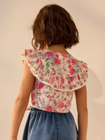 Топ для девочки Next E32-667, Молочный, Розовый