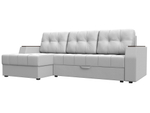 Диван угловой Эмир БС левый угол, Белый, Экокожа, 28403L