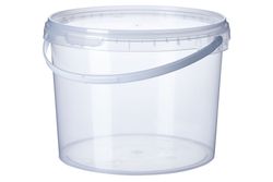 Ведро 3,3 л прозр. с крышкой d-180 (50шт в кор)