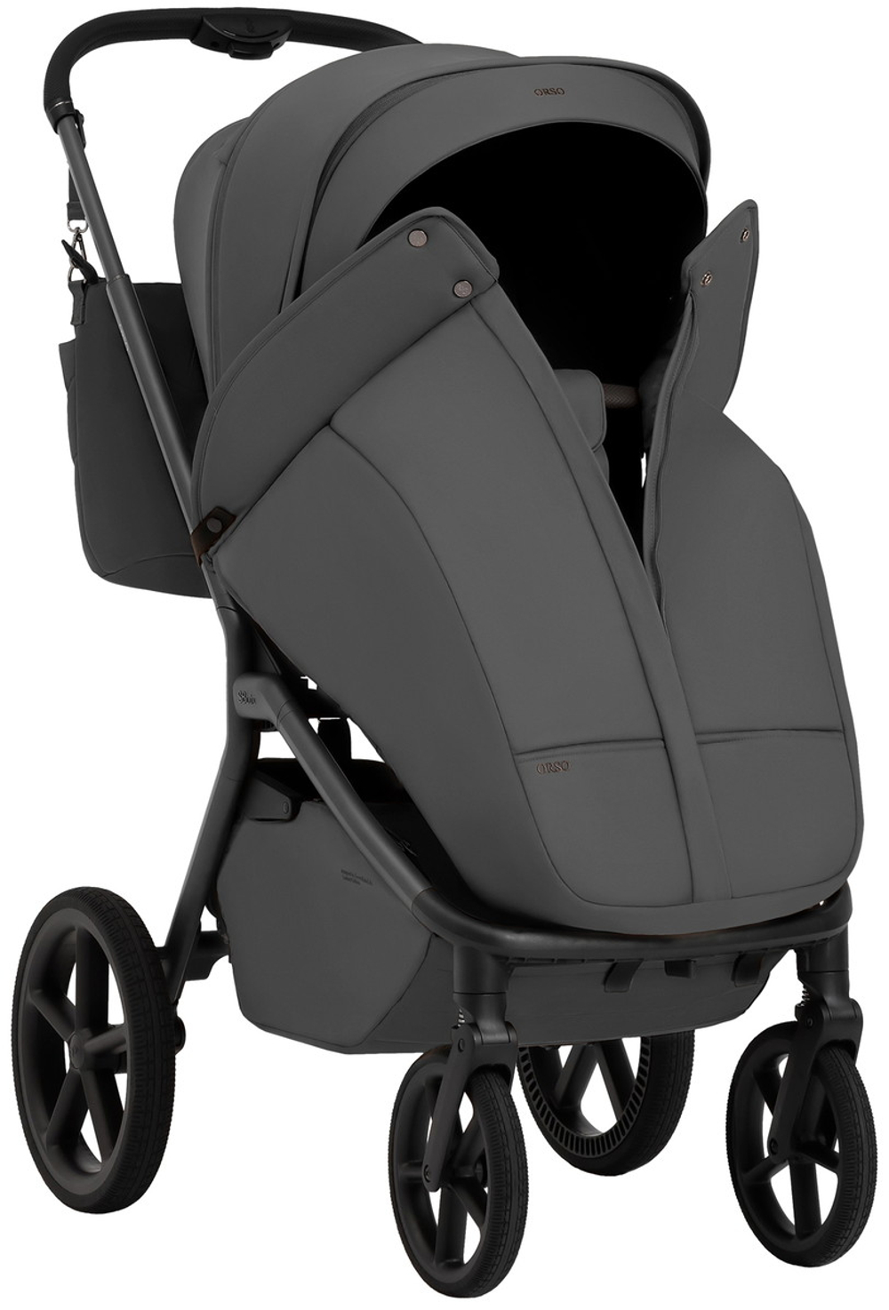 Коляска 4 в 1 Sweet Baby SBL Orso New + автокресло Elegante Plus с базой i-Size ISOFIX DK780 New Dark Grey