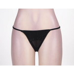 Пояс черный с подвязками + стринги (размер XL)