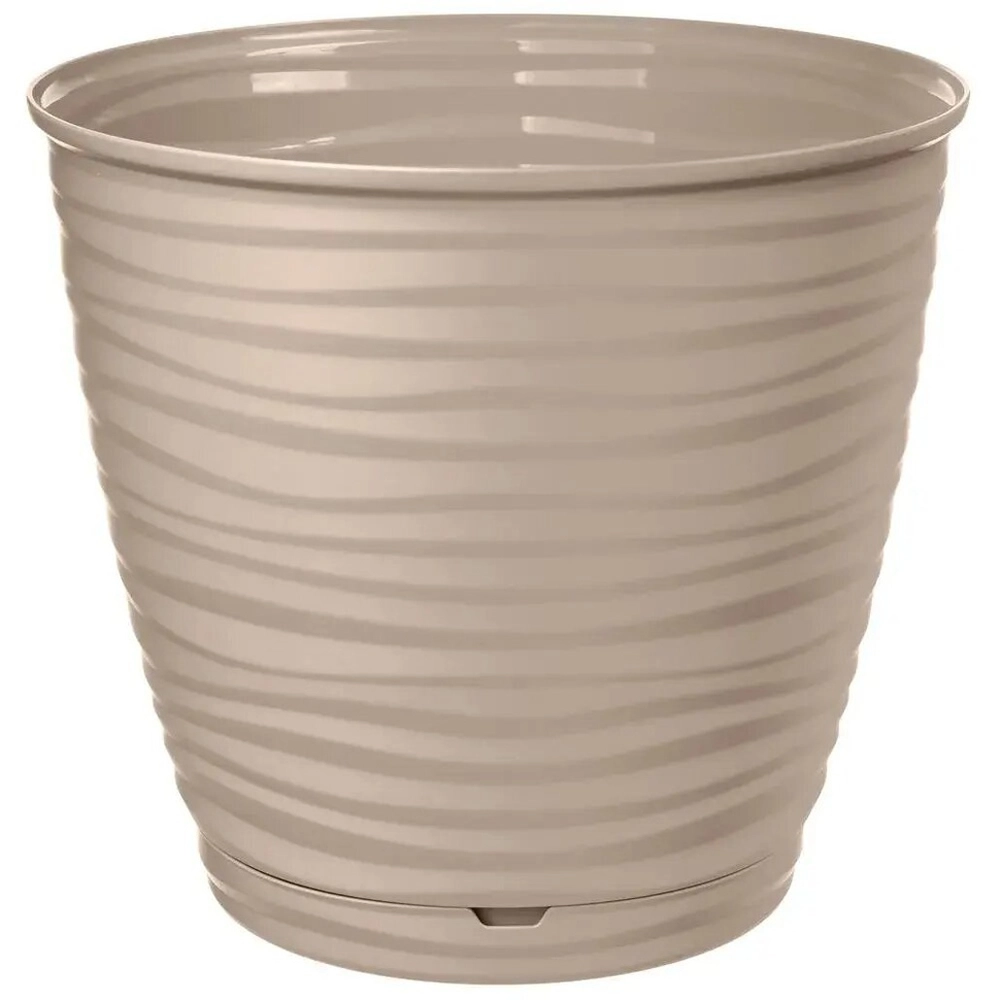 Горшок для цветов Saffron 9,1 л с поддоном (бежевый)