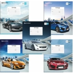 Тетрадь 24л. А5 клетка Brauberg Drive Car обложка картон (1/18)