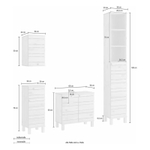 Шкаф навесной Джосси для ванной, массив сосны