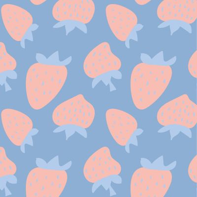 Клубника с синими листьями