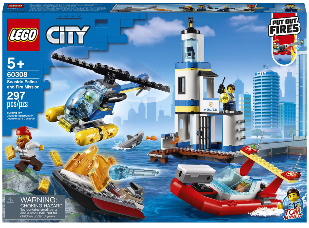 Конструктор LEGO City 60308 Операция береговой полиции и пожарных