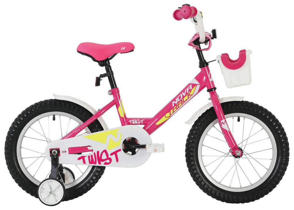 Детский велосипед Novatrack Twist 18" с корзинкой (2020)