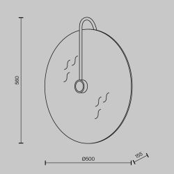 Светильник настенно-потолочный Maytoni Mare MOD305WL-03B
