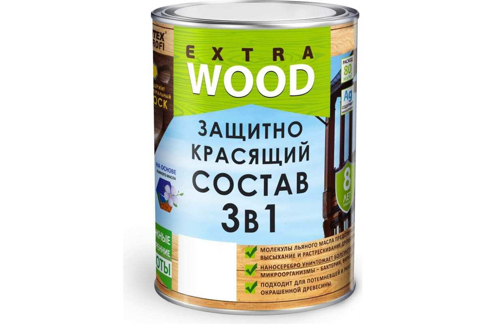 ЗАЩИТНО-КРАСЯЩИЙ СОСТАВ FARBITEX PROFI 3В1 0,8Л ДУБ