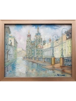 Картина маслом "Спас на Крови" Васильев