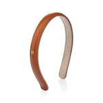 Balmain Hair Couture Ободок кожаный Ривьера S Riviera Headband Cognac Small