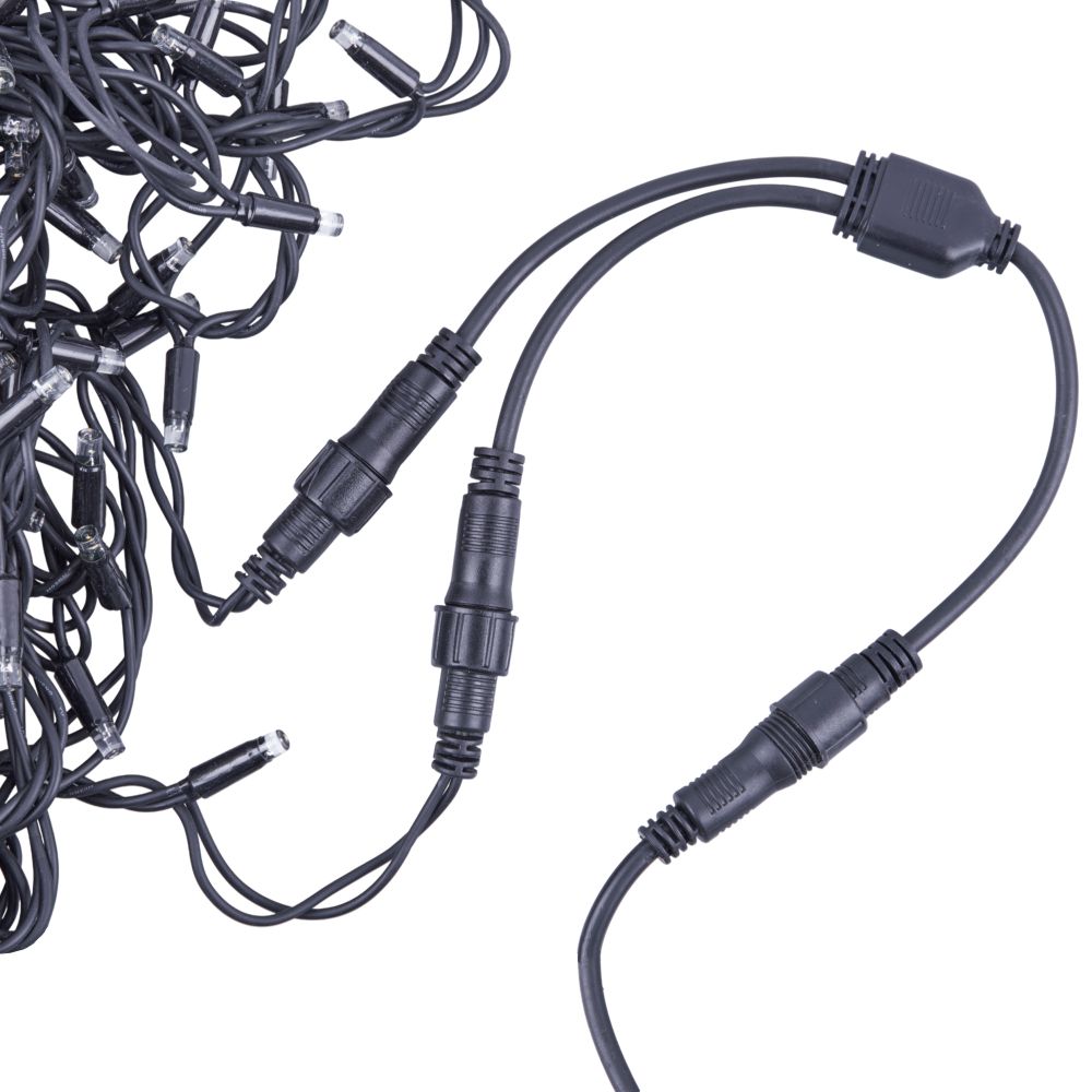 UCX-F90 S2-0.4M-BK Провод-разветвитель для гирлянд серии F90PRO. 0.4м. 2 выхода. Статика-мерцание. IP67. Черный. ТМ Uniel