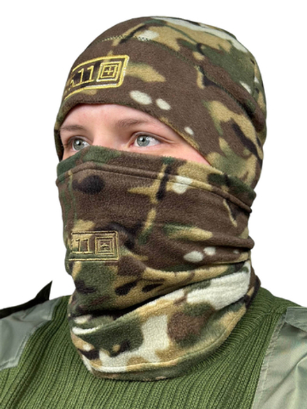 Флисовая шапка и бафф 5.11 мультикам