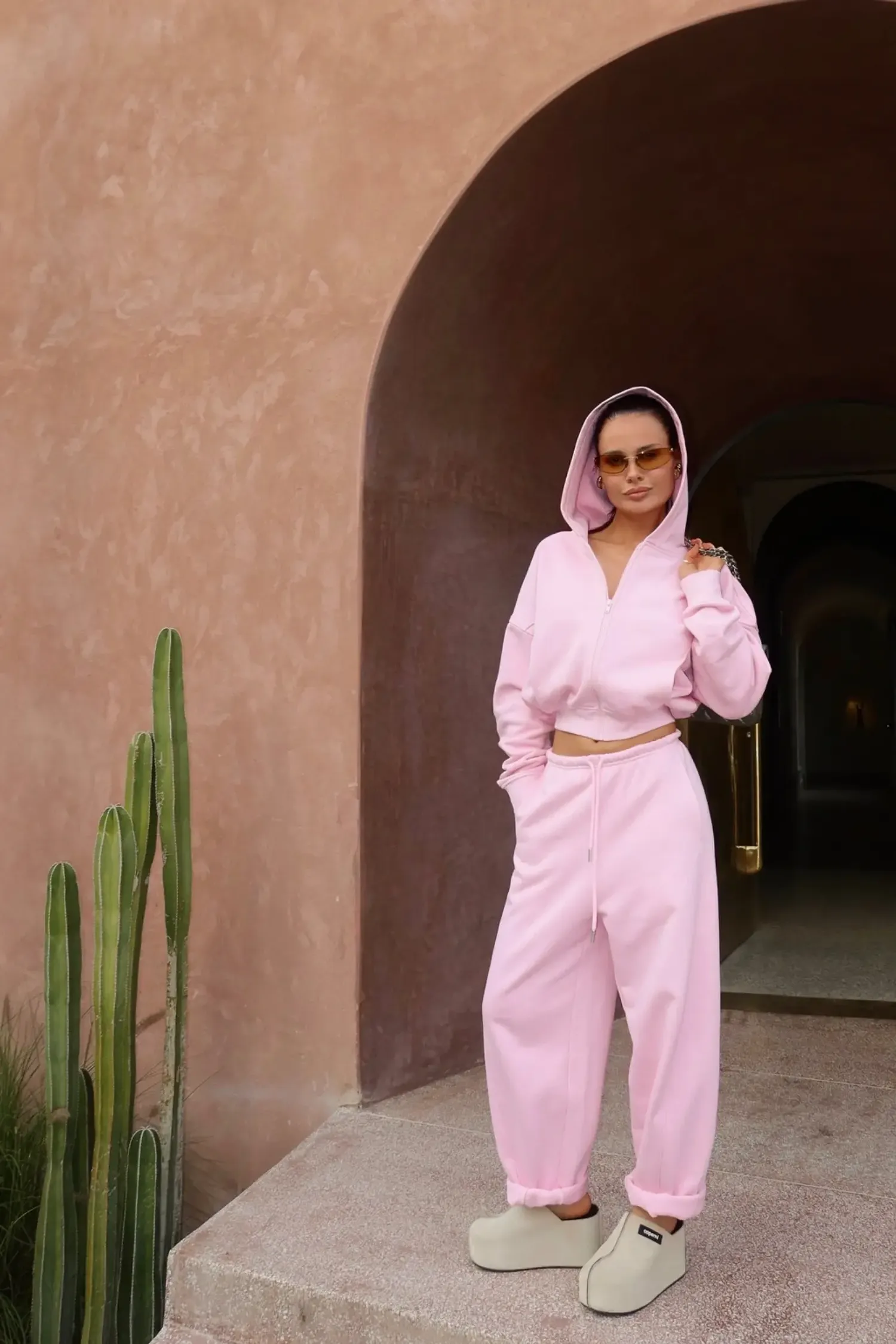 брюки-бананы, powder pink