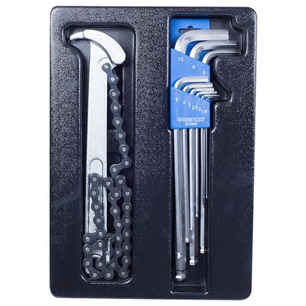 Цена на KING TONY (9-20110MR) Набор шестигранников Г-образных и съемник масляных фильтров, ложемент, 10 предметов