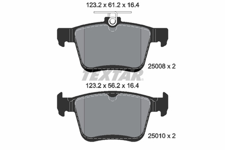TEXTAR - 2500801-TET - Brake Pad Set, disc brake