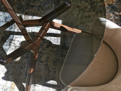 Дизайнерский стол TRIANGLE GLASS 120