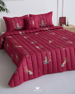Комплект стеганного покрывала и 3 наволочек Soufiyan Chang Va ood Crimson Hermodr 130220324 Иран