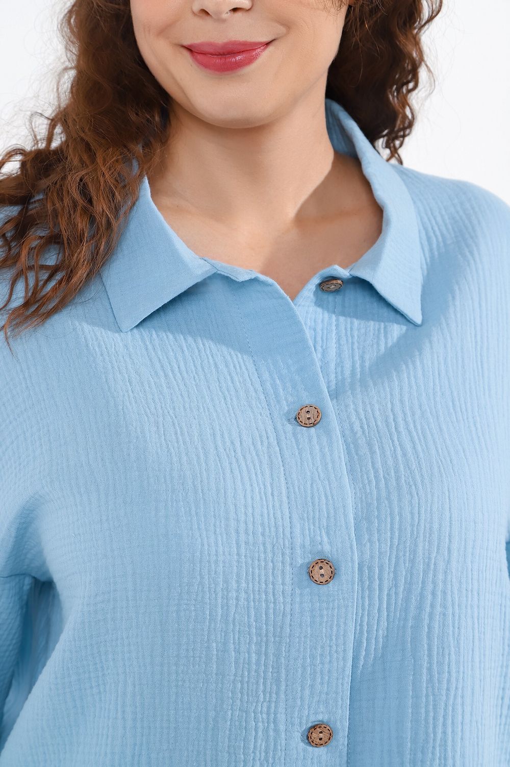 Блузка (рубашка) Виола-3 Виотекс ГОЛУБОЙ