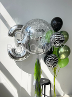 Набор шаров "Зелень и зебра" Дизайн № 4