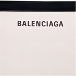 Balenciaga Cotton Canvas Clutch Bag Medium Unisex White