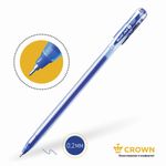 Ручка гелевая CROWN "Multi Jell", СИНЯЯ, узел 0,4 мм, линия письма 0,2 мм, MTJ-500