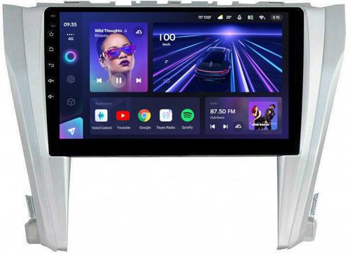 Магнитола для Toyota Camry 55 2014-2018 (рамка серебро) - Teyes CC3L на Android 10, CarPlay, 4G SIM-слот