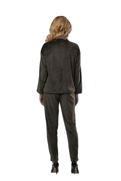 Женский брючный костюм с курткой (Размер: XL) (Цвет: хаки)