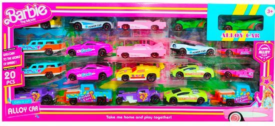 Набор металлических машинок Barbie 20в1