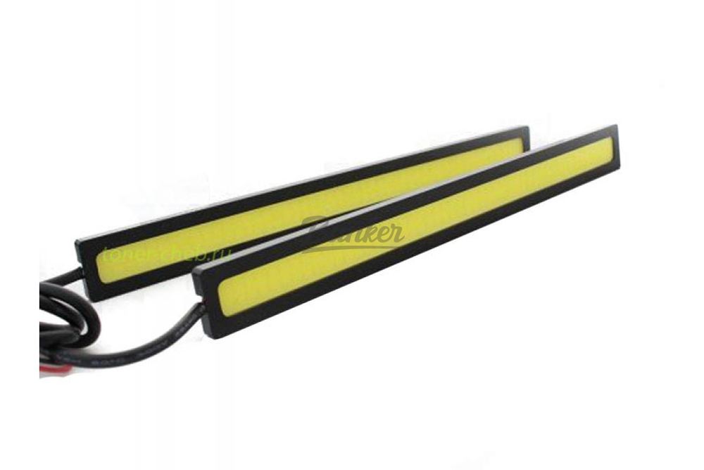 ДХО DRL 2 панели COB 17см, DRL-COB-17см -White 12v на самоклейке, (компл.)