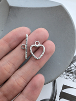 Замок тогл сердце, нержавеющая сталь