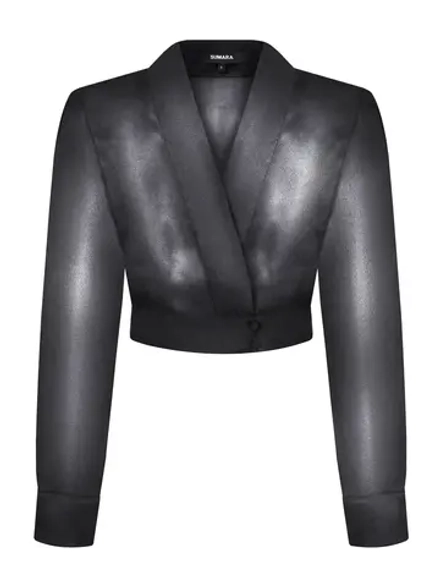 Жакет короткий из натуральной органзы