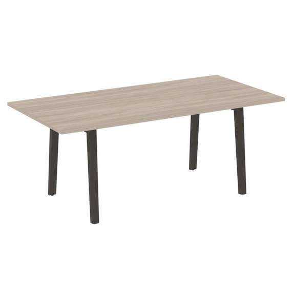 Onix Wood Direct Стол переговорный OW.PRG-19 Дуб Аттик/Дуб Темный/Металл Антрацит 1980*980*750